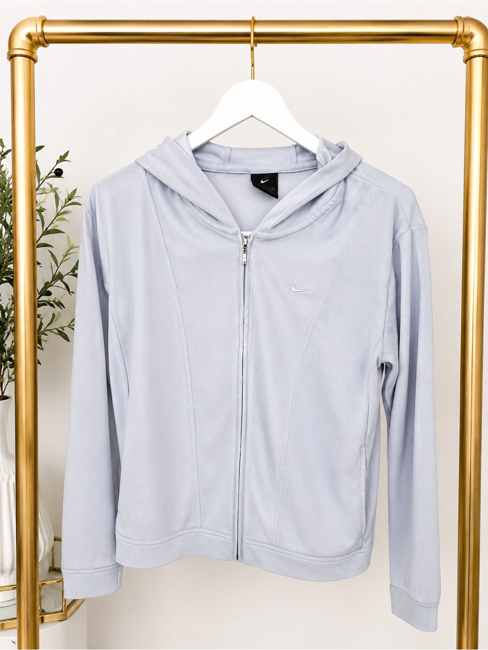 Nike Pale Blue Hoodie with Black Swoosh